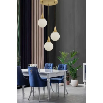 Modern Globe Kapalı Camlı Üçlü Avize